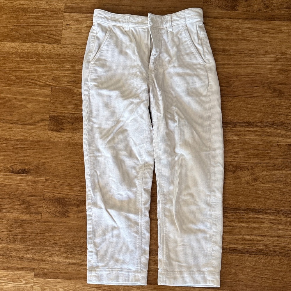 Everlane Women's White Corduroy Pants